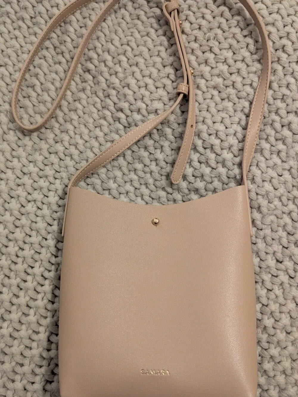Samara Mini Vegan - Minimalist Beige Crossbody Bag - Women's Shoulder Bag